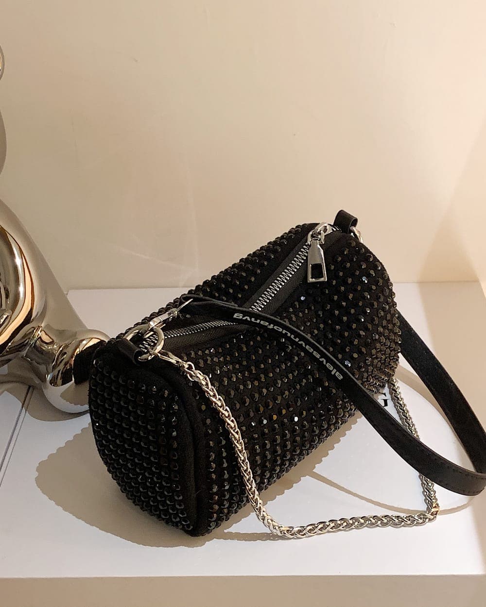 Nova Crystal Baguette Bag — Black — view 1 of 5
