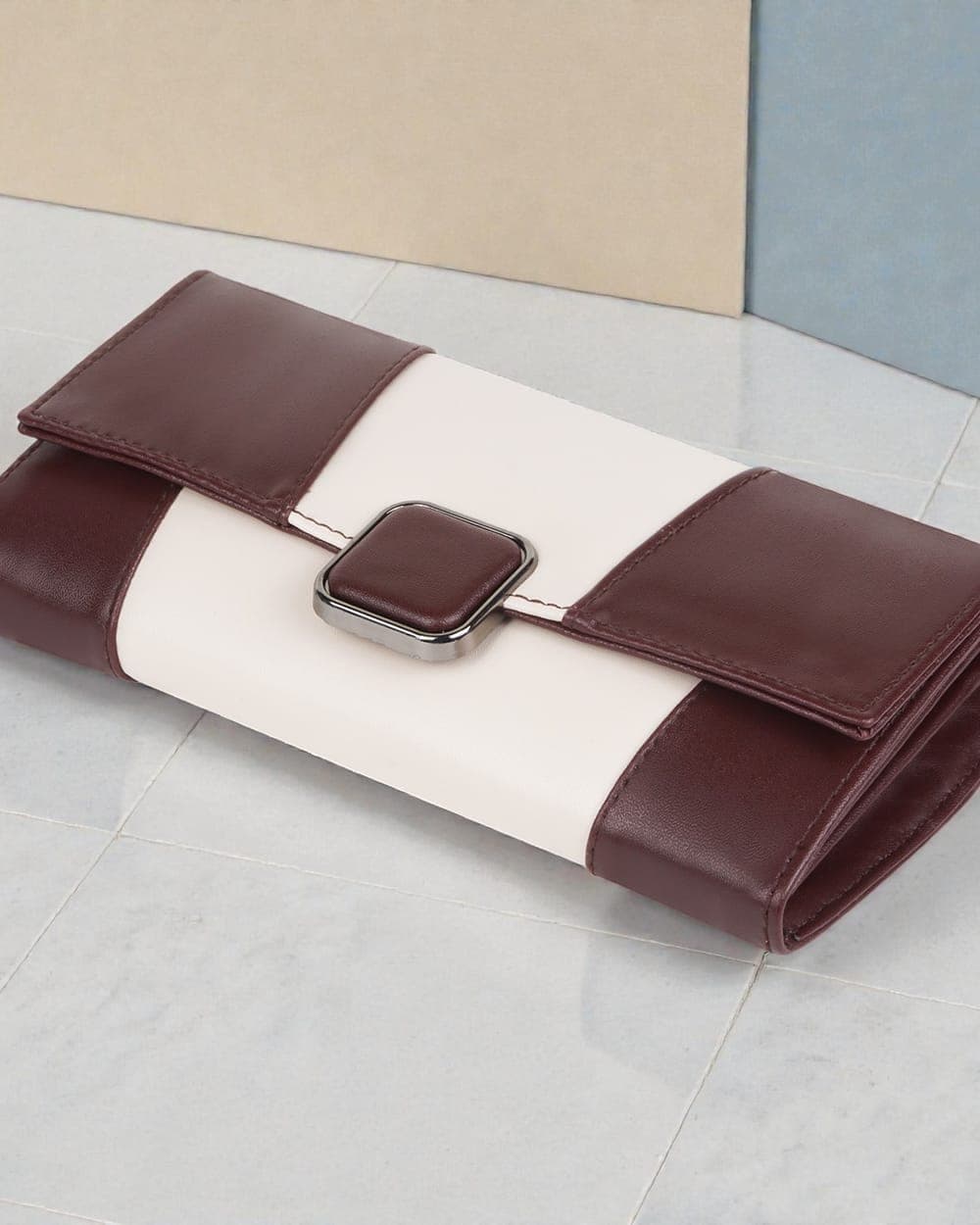 Pari Duo Colour-Block Wallet — Wine — view 1 of 3