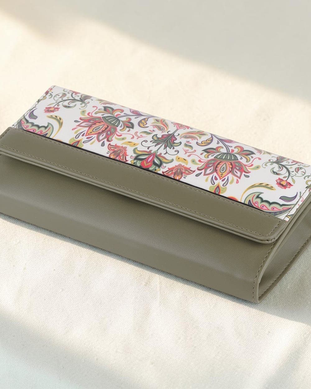Pari Paisley Print Wallet — Olive — view 1 of 4