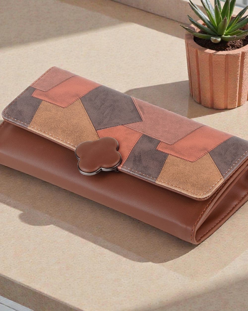 Pari Patchwork Wallet — Tan — view 1 of 4