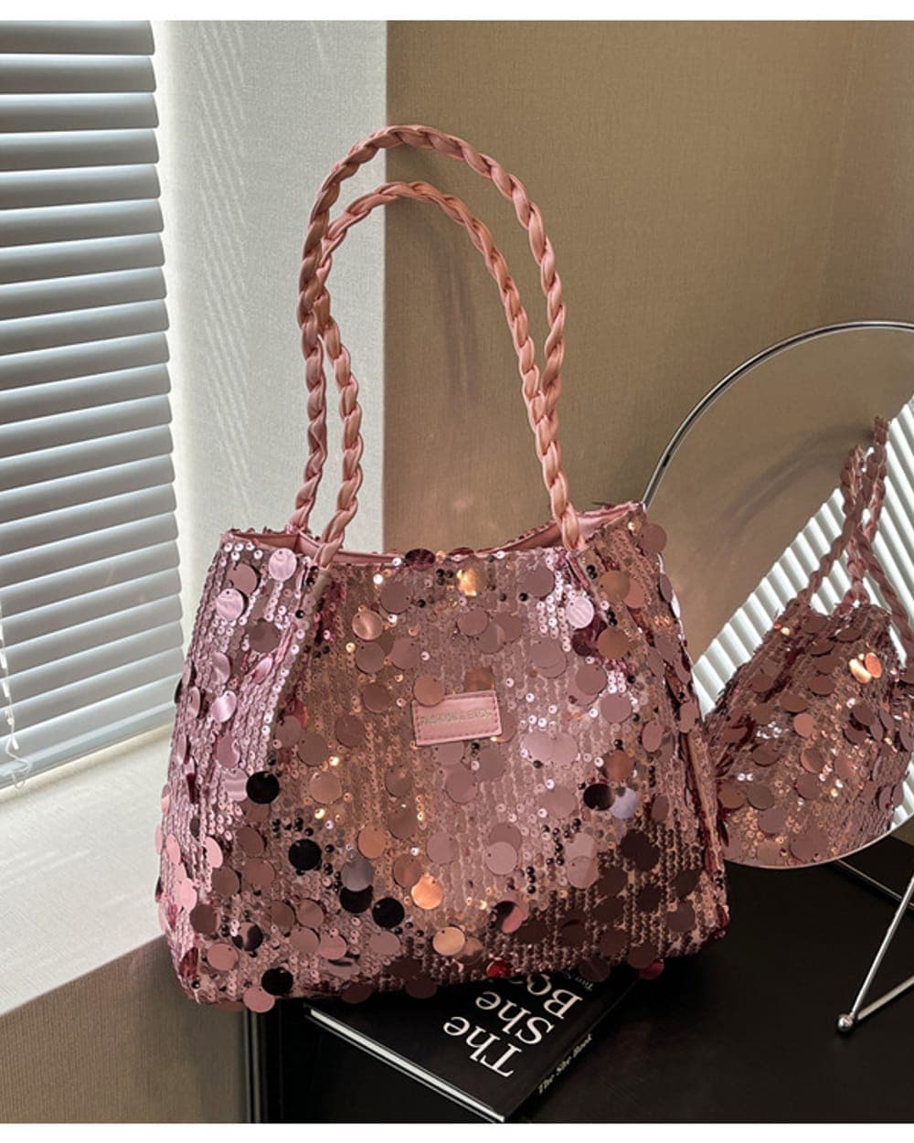 Stardust Sequin Tote — Rose — view 1 of 5