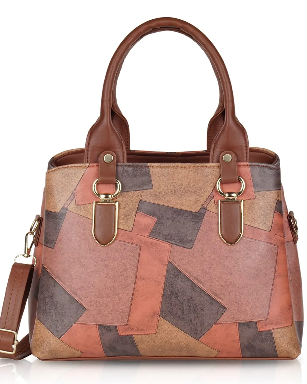 Amara Patchwork Satchel — Tan — view 1 of 5