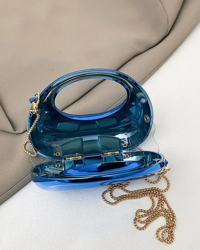 Luna Moon Clutch — Sapphire — DOSYSO Soirée