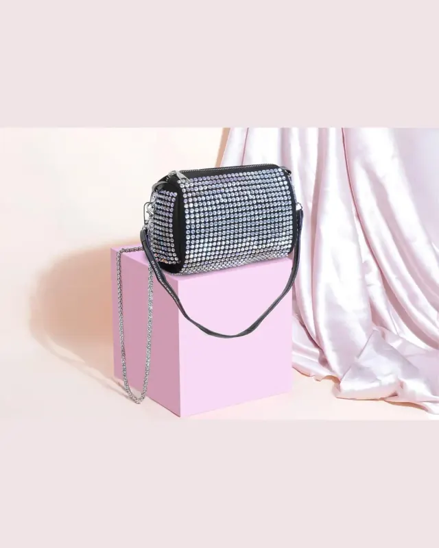 Nova Crystal Baguette Bag — Iridescent — DOSYSO Sparkle