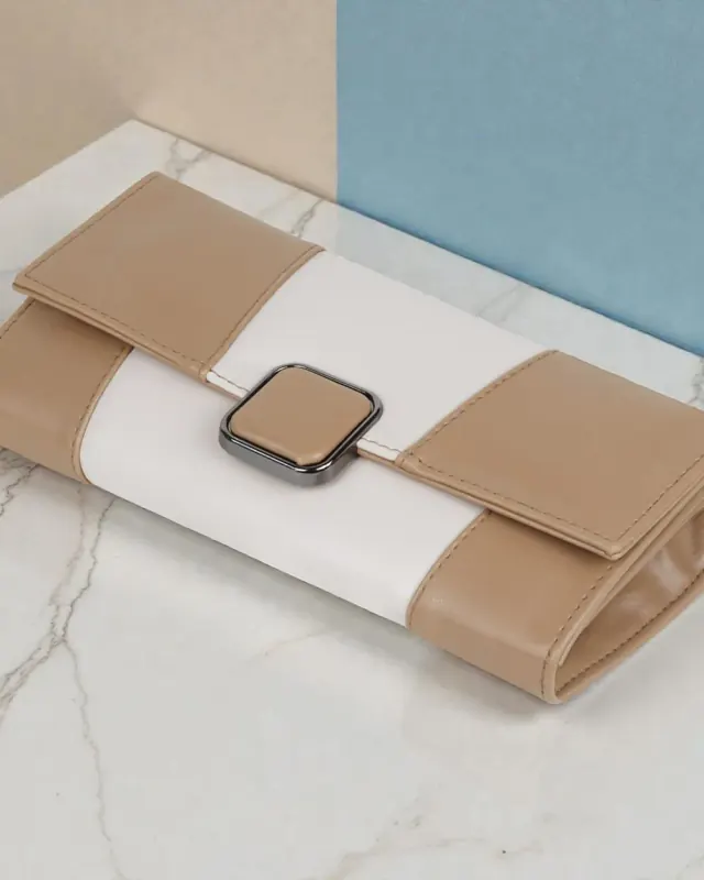 Pari Duo Colour-Block Wallet — Beige — DOSYSO Classic