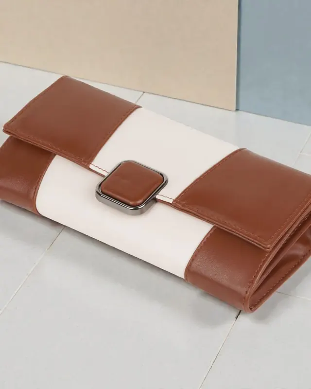 Pari Duo Colour-Block Wallet — Tan — DOSYSO Classic