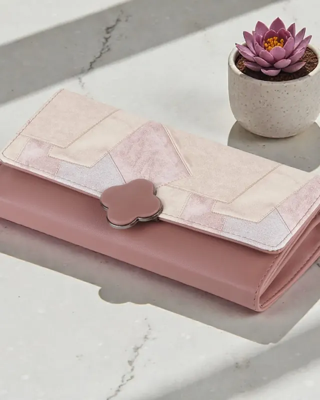Pari Patchwork Wallet — Blush — DOSYSO Classic